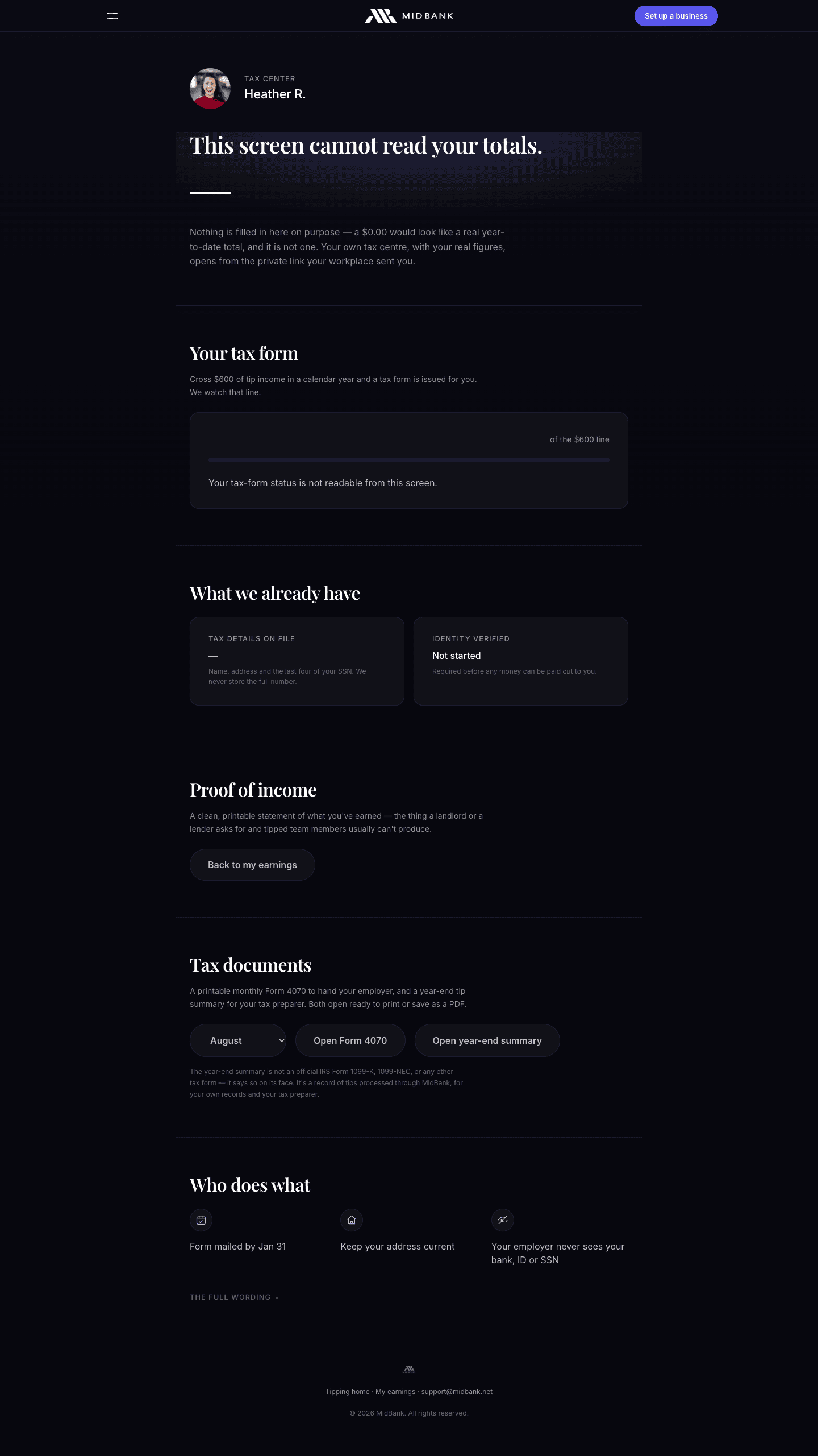 Tax center